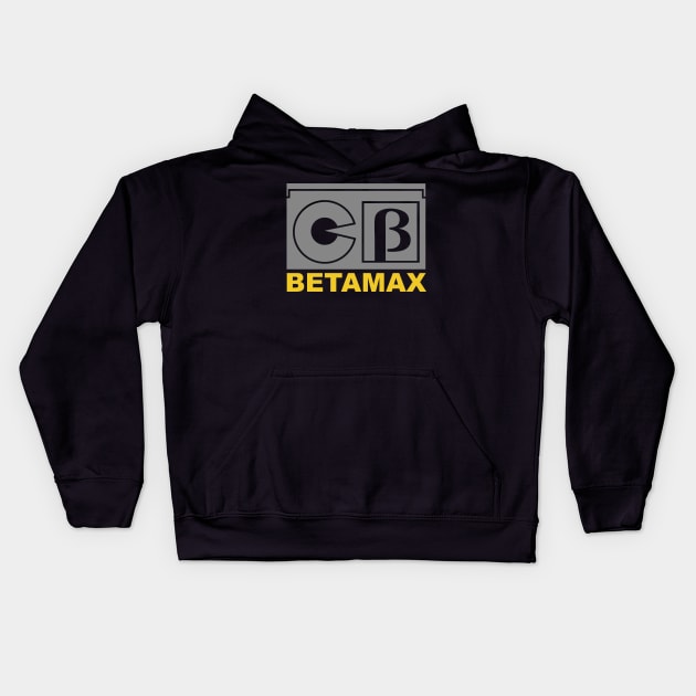 Retro Video Tapes Betamax Video Kids Hoodie by Meta Cortex